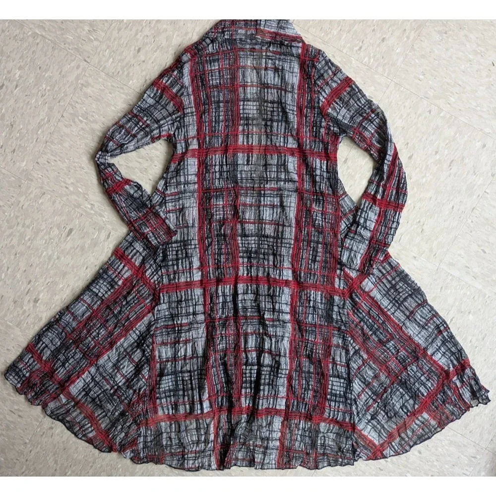 Comfy USA Organza Art To Wear Sheer Lagenlook Overlay Cardigan‎ Jacket Cover Up